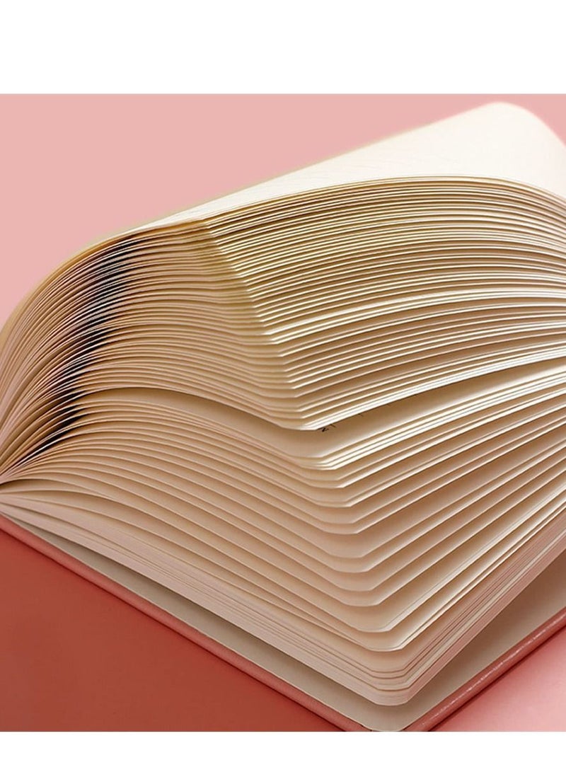 SYOSI Lined Journal Notebook, Refillable Writing Journal for Women Faux Leather Hardcover Notebook A5 College Ruled 200 Pages Lay-Flat Personal Diary with Magnetic Buckle, Diary Sketchbook Gifts (Pink) - Image 5