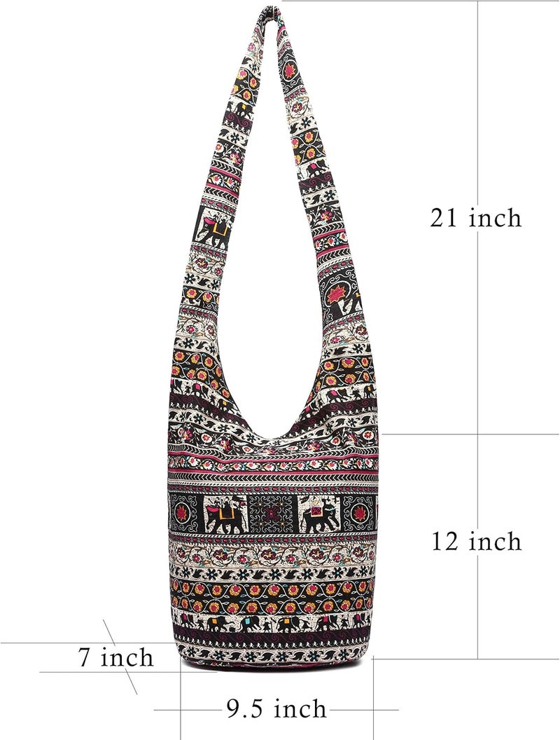 Coton Pose Women Shoulder Handbags Fashion canvas Hippie Crossbody Bags Bohemian Animal Prints Hobo Bags - Image 2