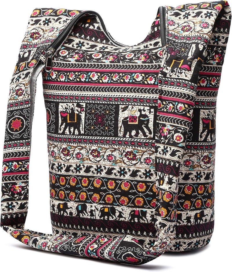Coton Pose Women Shoulder Handbags Fashion canvas Hippie Crossbody Bags Bohemian Animal Prints Hobo Bags - Image 1