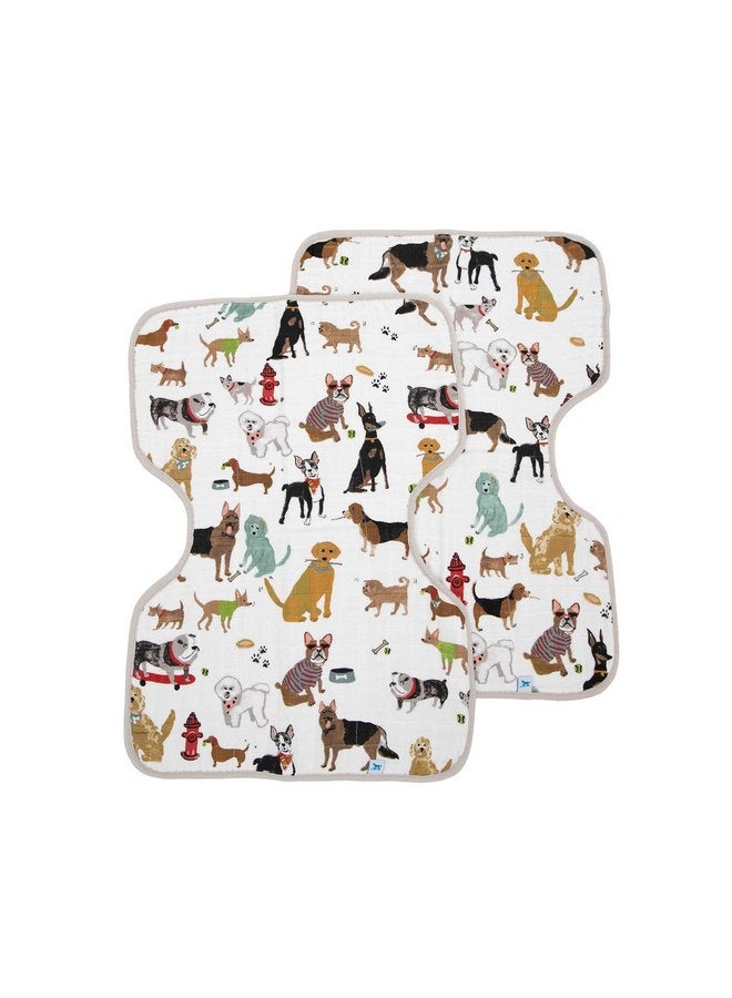 ليتل يونيكورن مناديل التجشؤ القطنية من ليتل يونيكورن، عبوة من قطعتين | 100% قطن | متعددة الطبقات | فائقة الامتصاص وناعمة | قابلة للعكس | مقاس كبير 21 × 14 (ووف) - Image 1