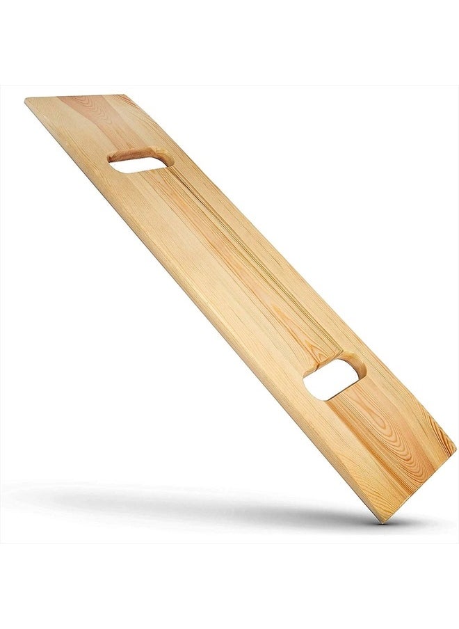 Transfer Board and Slide Board, FSA Eligible, Made of Heavy-Duty Wood for Patient, Senior and Handicap Move Assist and Slide Transfers, Holds up to 440 Pounds, 2 Cut out Handles, 30 x 8 x 1
