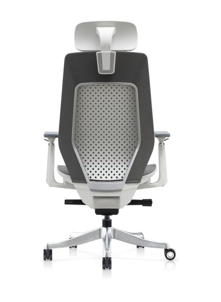 NAVODESK Navodesk ROVER Chair Full Mesh Modern Office Chair Ergonomic Adjustable With 3D Armrest Breathable Mesh Seat COOL GREY  - Image 3