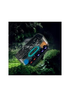 SUCITY مكبر صوت بلوتوث 5.0 لاسلكي محمول مع صوت ستيريو 10 وات ومكبرات صوت للحفلات مع إضاءة RGB محيطة ومدة تشغيل 5 ساعات ومكبرات صوت IPX4 مقاومة للماء للاستخدام في الأماكن الخارجية والداخلية  - Image 3