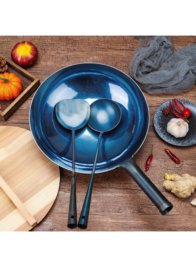 Gold Deposit Jin Cun Zhangqiu Wok Iron Pan Stir-fry Pan Non-coated Traditional Seasoned Iron Pan Mirror Finish Lightweight Model With Iron Handle 32cm Pre-seasoned - Image 2