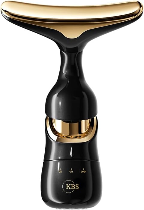 Generic KBS Essentials Face, Eye and Neck Massager with 3 Attachments, Battery Powered Vibration, Black 