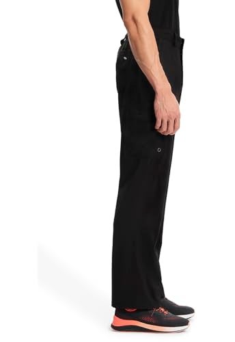 Cherokee Infinity Men Scrub Pants, 6 Pockets Tapered Leg with Fly Front and Inside Functional Drawstring CK200A, M, Black - Image 5