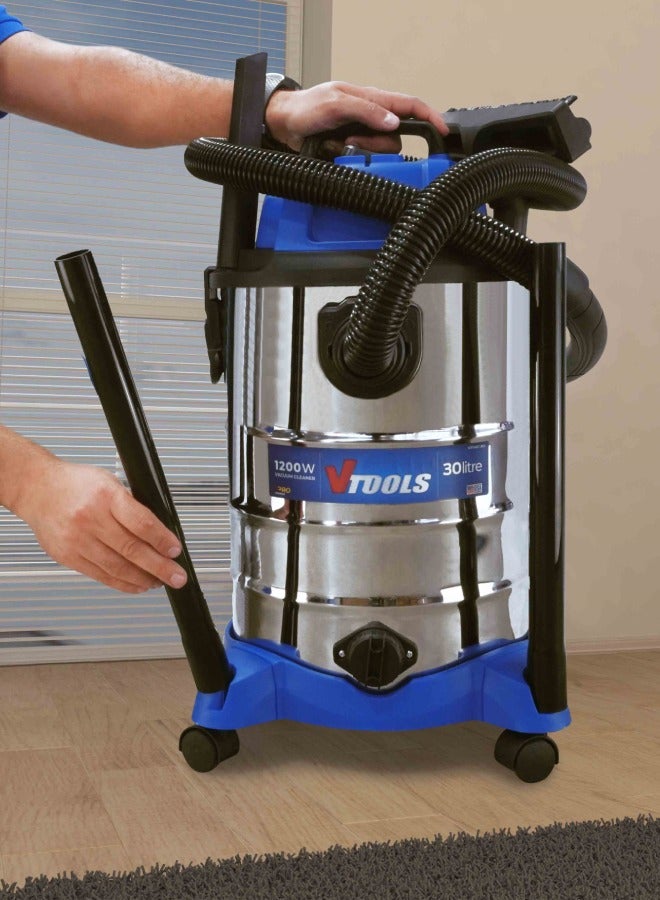 VTOOLS 1200W 30L Vacuum Cleaner with Blowing Function, Single Motor - Image 2