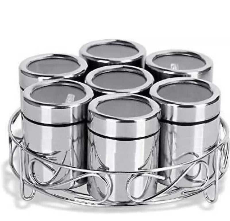 STEEPLE Masala Box for Kitchen Set of 7 Stainless Steel Containers and 1 Stand - Image 2