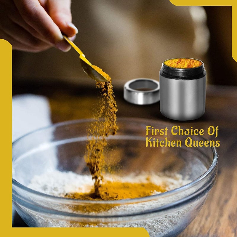 STEEPLE Masala Box for Kitchen Set of 7 Stainless Steel Containers and 1 Stand - Image 4