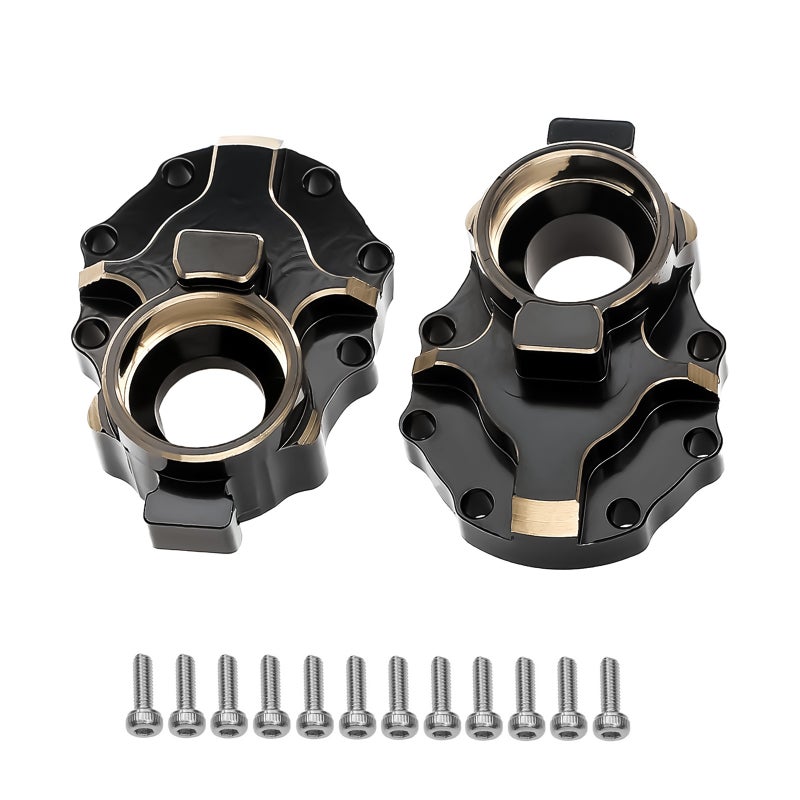 2 PCS Brass Counterweight Rear Axle Door Gearbox Base Inner Cover Base Replacement for Traxxas TRX4 Remote Control Crawler Car - Image 1