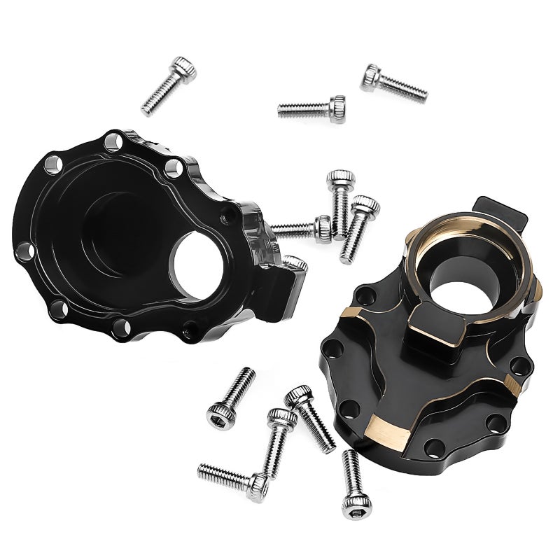 2 PCS Brass Counterweight Rear Axle Door Gearbox Base Inner Cover Base Replacement for Traxxas TRX4 Remote Control Crawler Car - Image 4