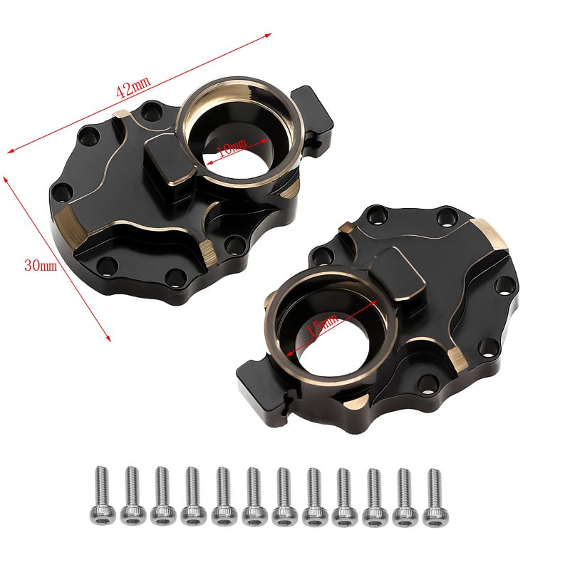 2 PCS Brass Counterweight Rear Axle Door Gearbox Base Inner Cover Base Replacement for Traxxas TRX4 Remote Control Crawler Car - Image 2