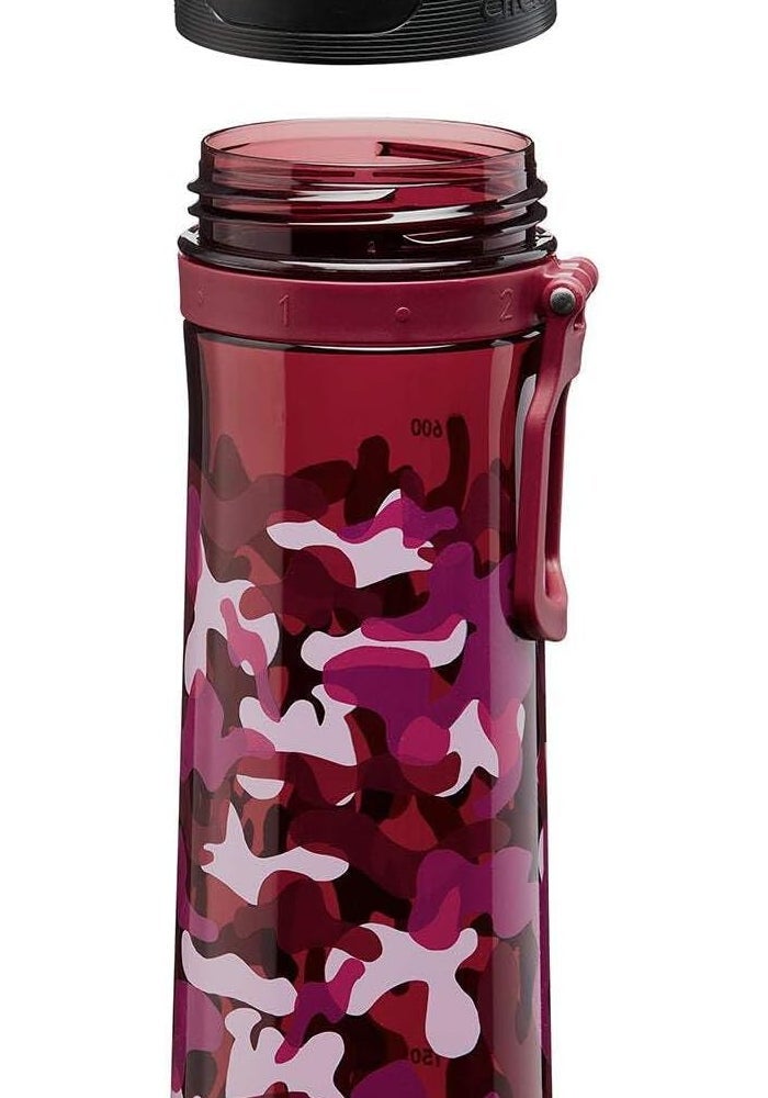 Aladdin 0.8L Sports Tracker Bottle Burgundy Camo Print - Image 1