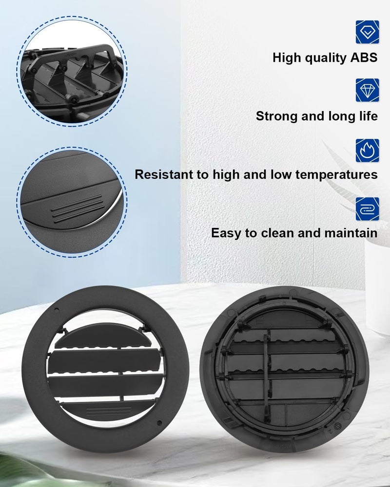 ANODZU 4 Pack Rear Roof Ceiling AC Air Vent for Ford Expedition & Lincoln Navigator 2014-2021, Black - Image 3
