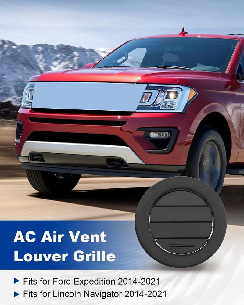 ANODZU 4 Pack Rear Roof Ceiling AC Air Vent for Ford Expedition & Lincoln Navigator 2014-2021, Black - Image 2