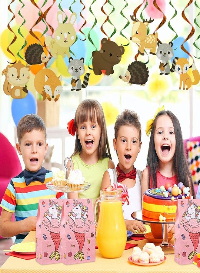 فيستيكو مجموعة فيستيكو® من 12 قطعة من زينة السقف على شكل حيوانات حلزونية، مثالية لحفلات أعياد الميلاد، مناسبة للأطفال من الجنسين. - Image 2