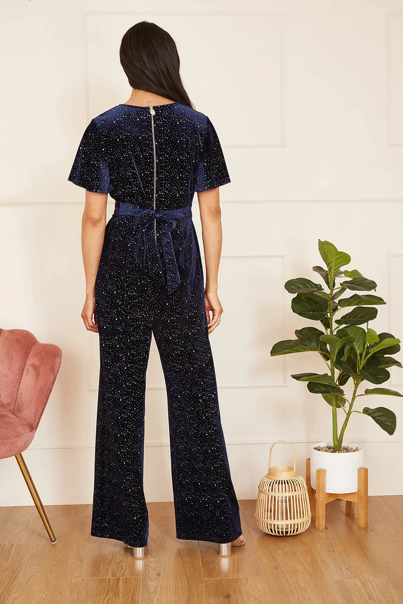 Yumi Sparkle Velvet Jumpsuit