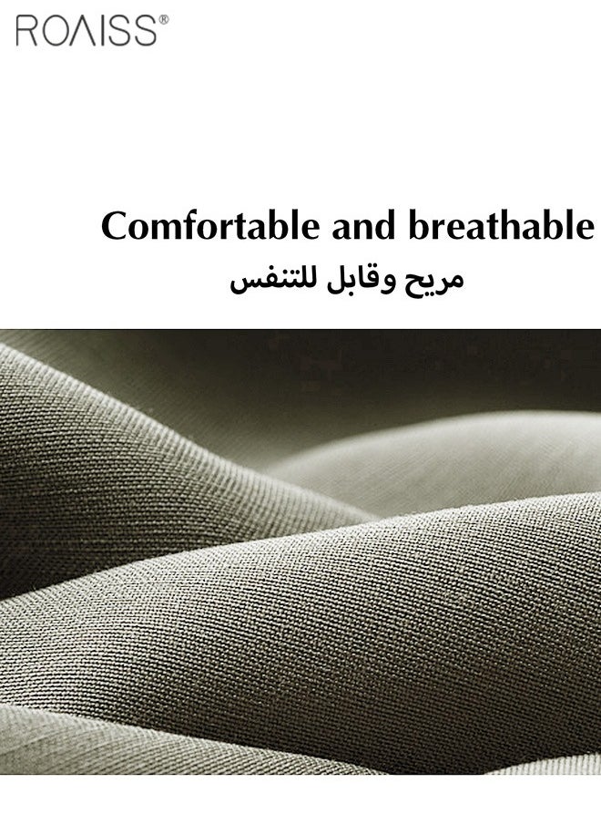 Men's Lightweight Ice Silk Casual Pants Soft And Smooth Elastic Sports Pants Quick Drying Ankle Tightening Sun Protection Pants