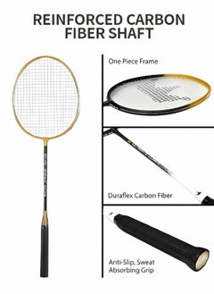 GROIC 2 Pieces Badminton Set,Outdoor sports set,Badminton Set Including 1 Badminton Bag,2 Rackets,3 badminton balls,1 Replacement Grip Tapes  - Image 2