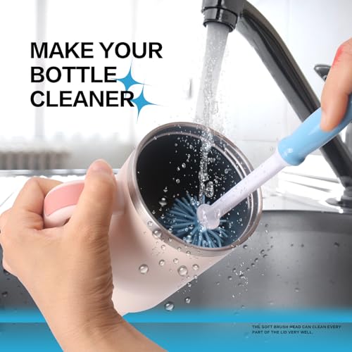 KEUYE 3 Pack Cup Cleaning Kit Compatible with Stanley,Multipurpose Cup Cleaner Kit with Extra Long Nylon Straw Brush Cleaner,3 in 1 Bottle Gap Cleaner and Long Handle Silicone Brush Cleaner - Image 4
