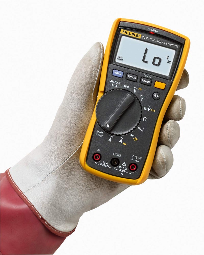 FLUKE Fluke 117 Digital Multimeter, Non-Contact AC Voltage Detection, Measures Resistance/Continuity/Frequency/Capacitance/Min Max Average, Automatic AC/DC Voltage Selection, Low Impedance Mode - Image 4