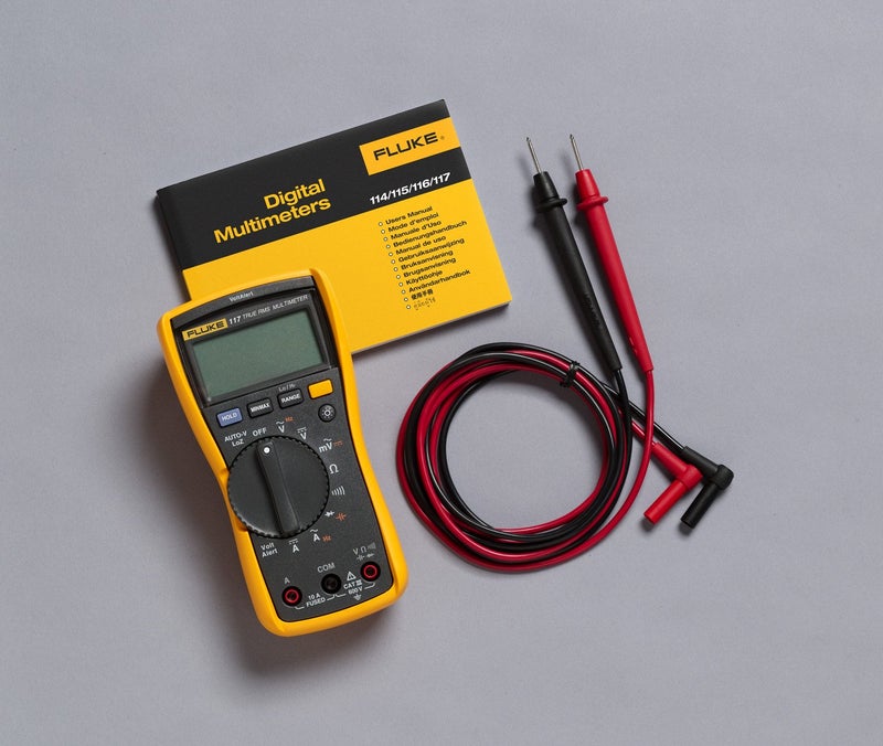 FLUKE Fluke 117 Digital Multimeter, Non-Contact AC Voltage Detection, Measures Resistance/Continuity/Frequency/Capacitance/Min Max Average, Automatic AC/DC Voltage Selection, Low Impedance Mode - Image 2