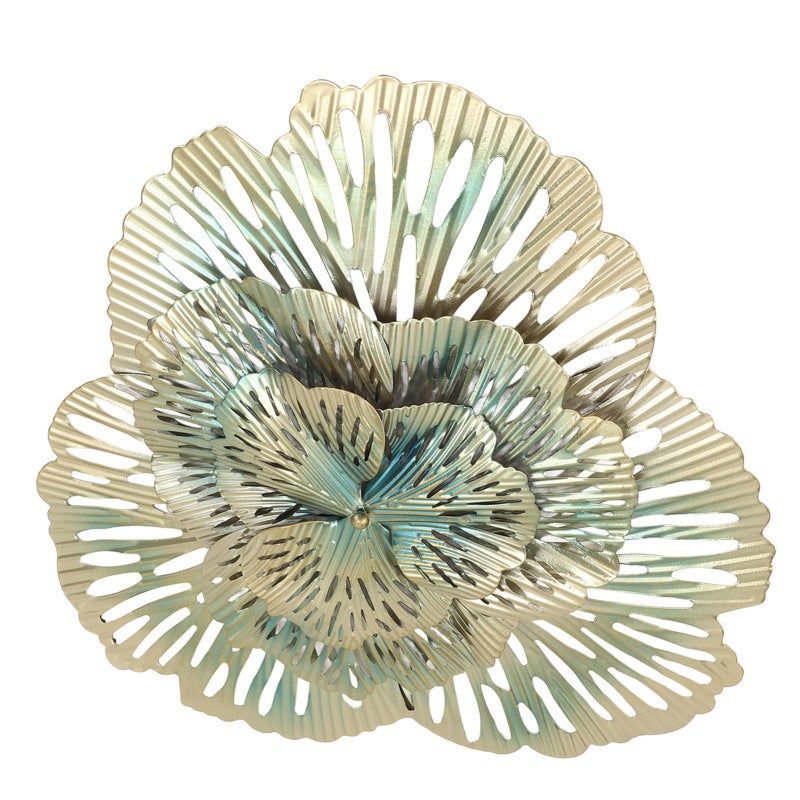 Metal Wall Decor Modern Stylish Triangular Ginkgo Flower Iron 3D Wall Sculpture for Living Room Bedroom Hall Type A - Image 3