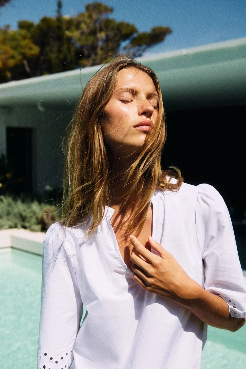 H&M Broderie anglaise cotton blouse