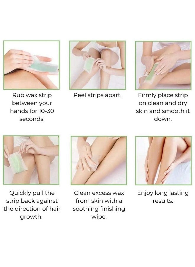 Amira Beauty - Mira Beauty Wax Strips Infused With Aloe Vera Pre Applied Ready To Use Hair Removal Waxing Strips For Legs And Body Suitable For All Skin Types (32) - Image 1