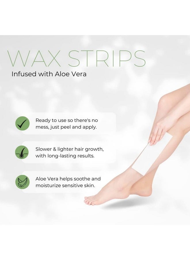 Amira Beauty - Mira Beauty Wax Strips Infused With Aloe Vera Pre Applied Ready To Use Hair Removal Waxing Strips For Legs And Body Suitable For All Skin Types (32) - Image 1