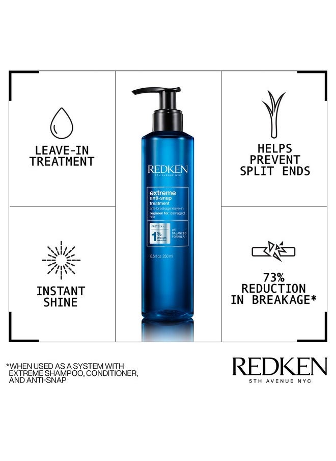 REDKEN - Redken Extreme Anti-Snap Anti-Breakage Leave-In Treatment For Distressed Hair - Fortifies & Helps Reduce Breakage, Infused With Proteins - Image 1