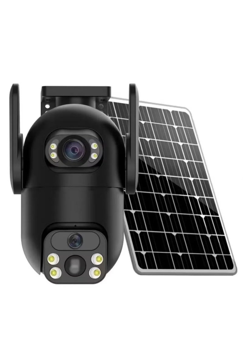 شوبيت كاميرا أمان PTZ ذكية تعمل بالطاقة الشمسية V380 Pro مزودة بخاصية التتبع التلقائي للواي فاي وكاميرا أمان خارجية PTZ 4G، وتدليك إنذار، ومقاومة للماء IP66، ودعم تخزين TF والسحابة GSM CCTV وكاميرا مراقبة أمنية - Image 3