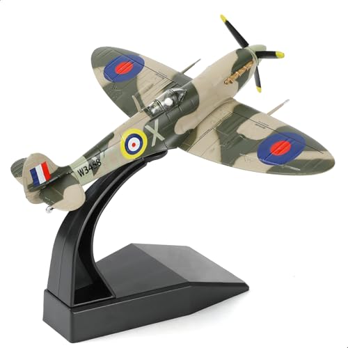 NUOTIE 172 Scale Spitfire Fighter Model World War II Legendary Fighter Metal Diecast Airplane Models for Collections and Gifts
