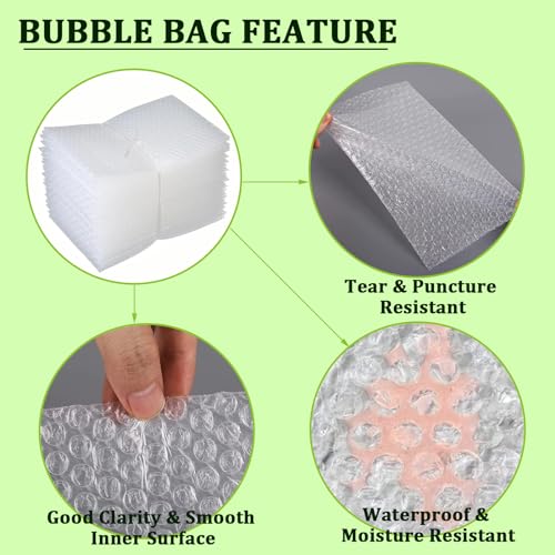 APOCHON Clear Bubble Out Bags Pouches 14x18 Inch, 20 PCS Moving Supplies for Dishes, Double Walled Shockproof Bubble Cushion Wrap Bags for Storage, Shipping, Packing Supplies for Fragile Items - Image 4