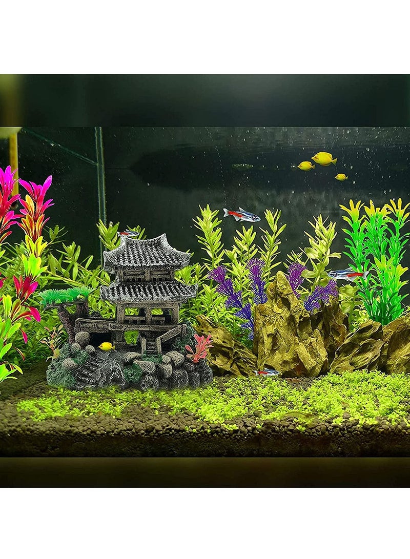 Generic Pavilion Tree Fish Tank Decoration Aquarium Ornament Castle House  - Image 3