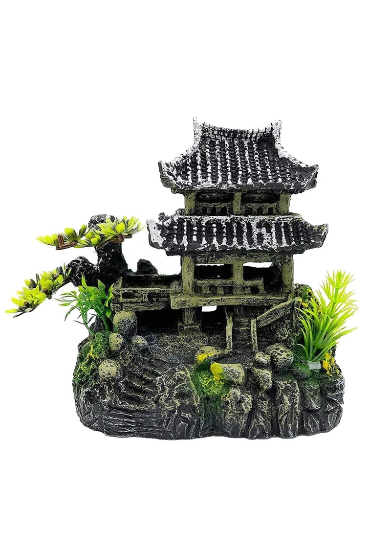 Generic Pavilion Tree Fish Tank Decoration Aquarium Ornament Castle House  - Image 2