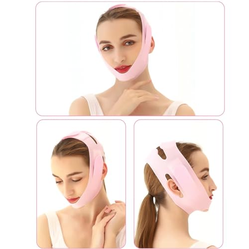 PANIXIA Silicone V Face Mask Face Lift Up Belt Facial Slimming Bandage Mask Cheek,Chin,Neck Slimming Thin Belt Face Slim Lift Band Mask Double Chin Reducer for Women and Men Tightening Skin - Image 5