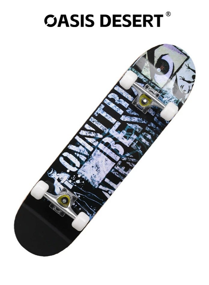 OASIS DESERT 31 Inch Skateboard Professional Adult Four-wheel Beginner Double Rocker Concave Board - Image 1