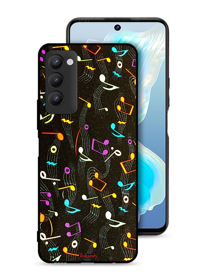 Tolwak Tecno Camon 18P Protective Case Cover Music Fabric Pattern - Image 1