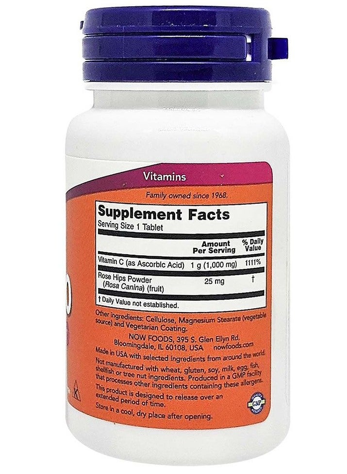 now C-1000 Vitamin C Tablets For Antioxidant & Immune Support, Pack of 30's - Image 2