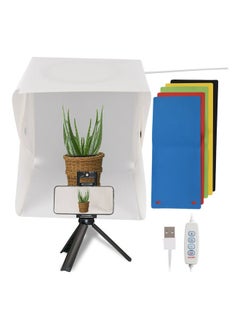 NIBEMINENT Foldable LED Light Kit With Colorful Backdrops White  - Image 1