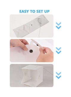 NIBEMINENT Foldable LED Light Kit With Colorful Backdrops White  - Image 3