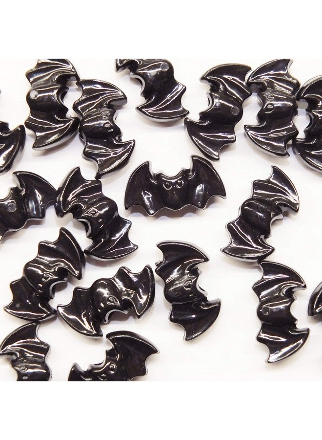 BeadExplosion Black Flying Bat Beads Large Hole Made In Usa 1" Wide - Image 1