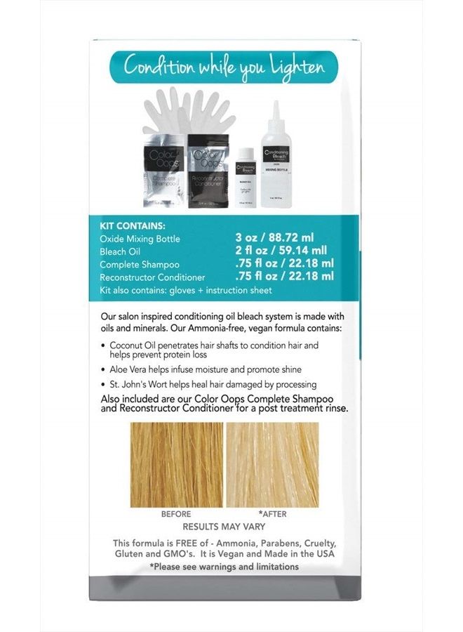 Color Oops Conditioning Bleach w/Coconut Oil Kit - Image 4