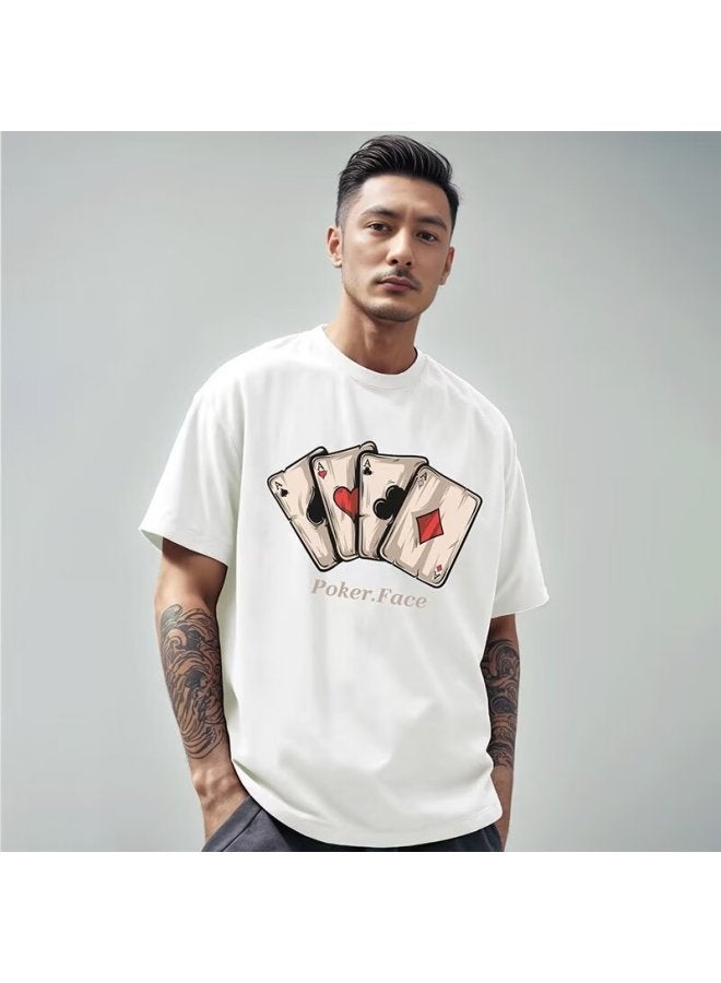 Chinese Style Unique Print Pure Cotton Short Sleeve T-Shirt – Plus Size