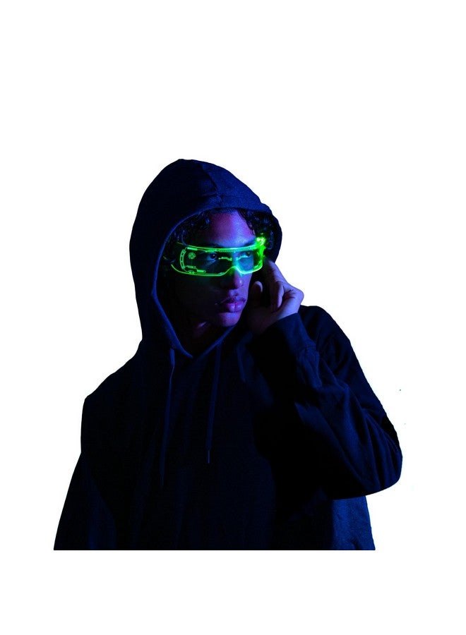 SpyX Night Ops Glasses - Hi-Tech Spy Toy Gadget For Spy Kids Night Mission. Dual Led Lights: White Spotlight & 3-Color Silent Signal Lights. Mission Graphics Etched Into Surface  - Image 4