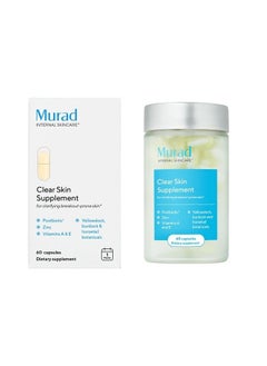 Clear Skin Supplement – Biotin, Zinc and Vitamin A Beauty Supplement for Acne-Prone Skin - Minimize Breakouts, Reduce Inflammation and Help Control Sebum from Within, 60 Capsules - 30 Day Supply