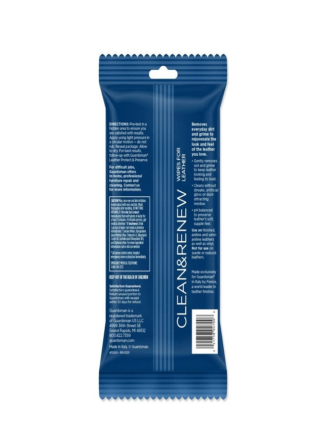 Guardsman Clean and Renew Leather Protector for Leather Furniture & Car Interiors | Small Leather Goods and Leather Shoe Cleaner, Wipes 20 Count - Image 2
