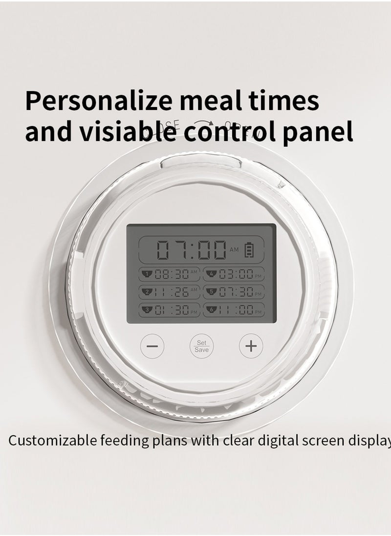 Kidle Smart Automatic Pet Feeder 6-Grid Timed Rotating Cat And Dog Food Feeder For Wet And Dry Food Pet Food Dispenser With Timer  - Image 3