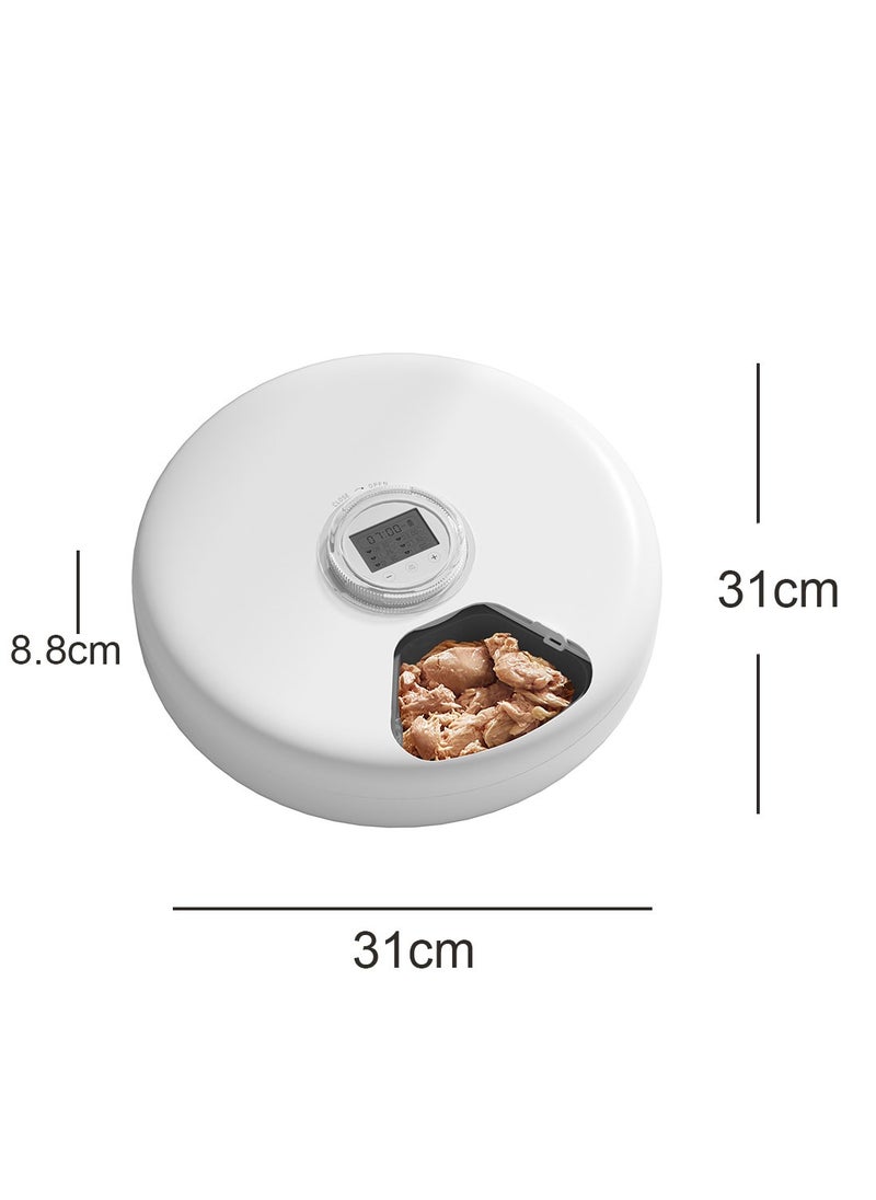 Kidle Smart Automatic Pet Feeder 6-Grid Timed Rotating Cat And Dog Food Feeder For Wet And Dry Food Pet Food Dispenser With Timer  - Image 5